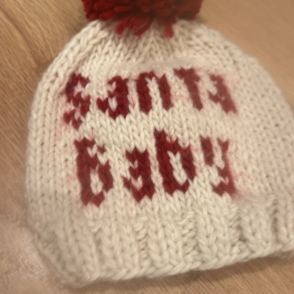 Santa Baby Knit Pom Hat 6-24 mo size - Picture 5 of 9